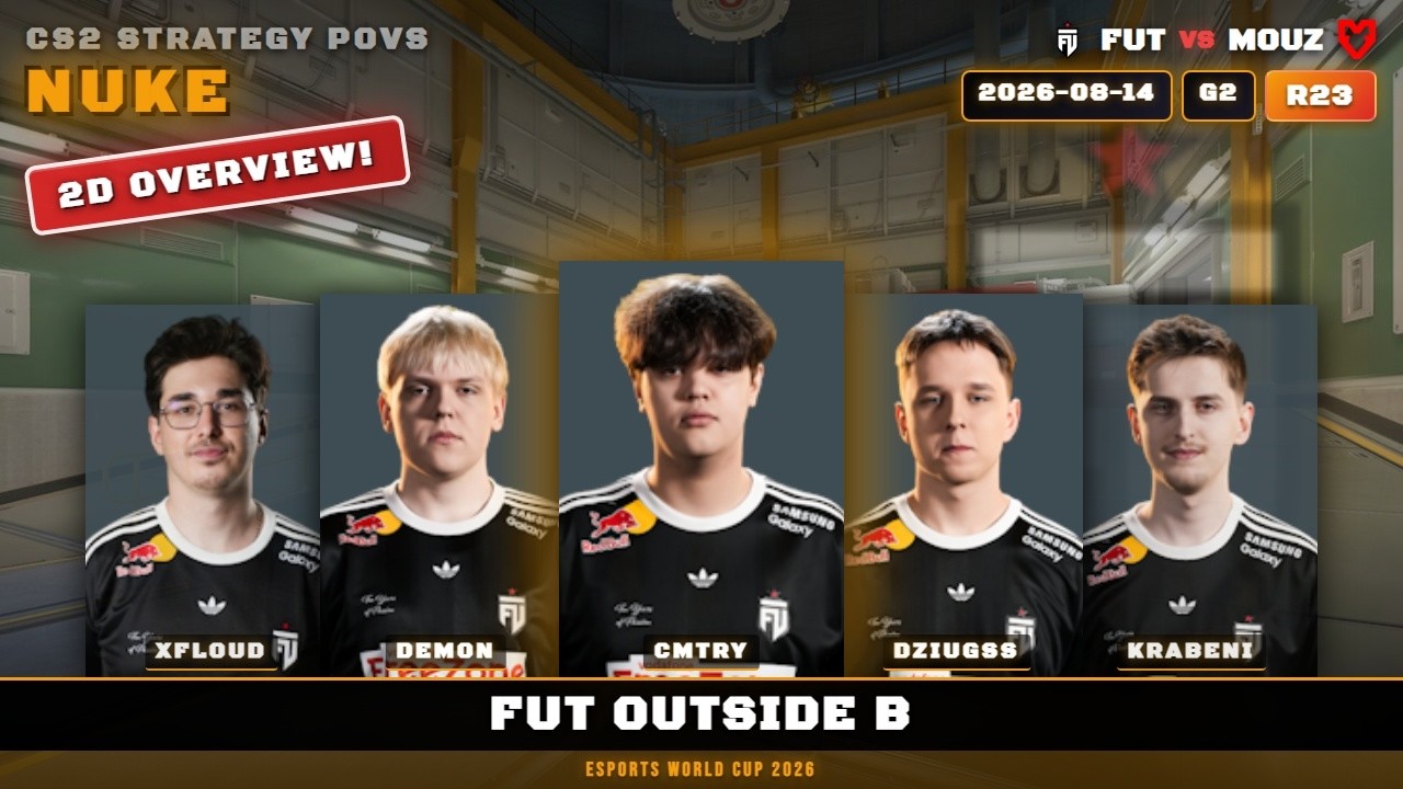 FUT Outside B vs MOUZ - Nuke - Esports World Cup 2026