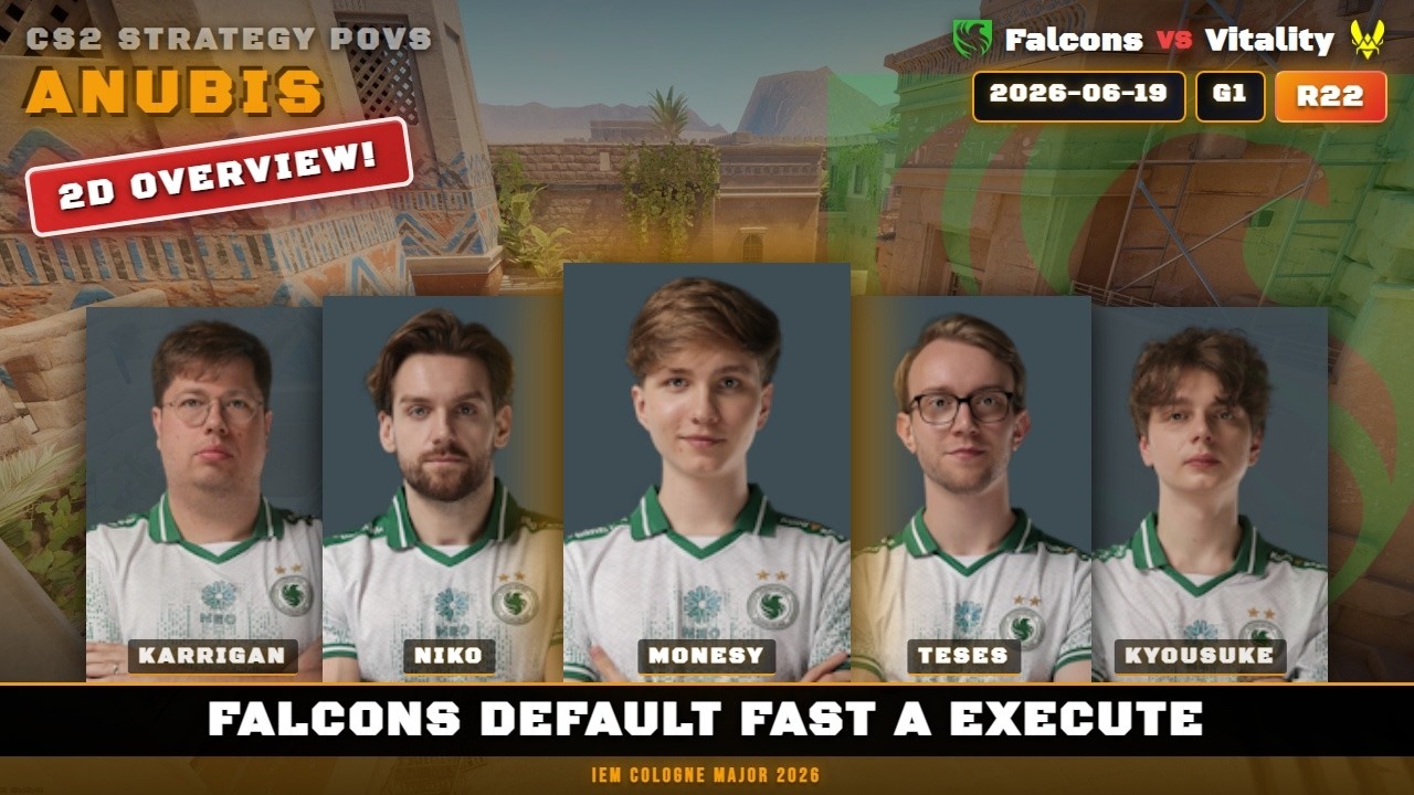 Falcons Default Fast A Execute vs Vitality - Anubis - IEM Cologne Major 2026