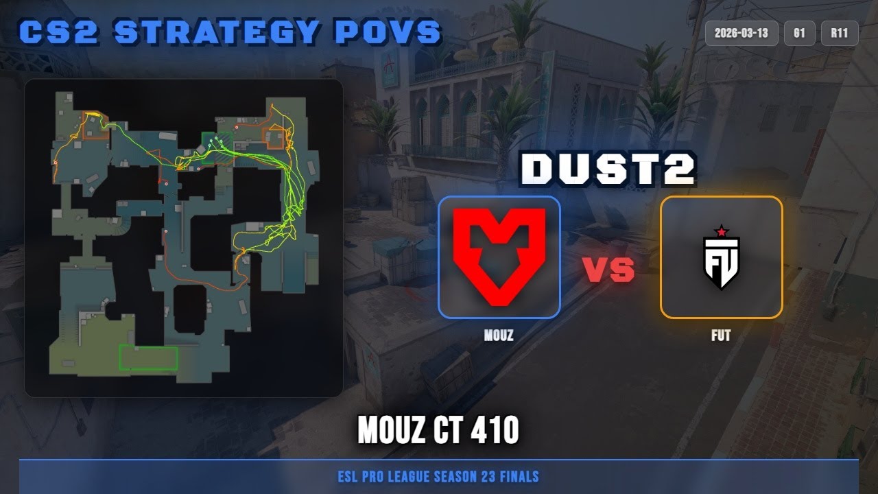 MOUZ CT 410 vs FUT - Dust2 - ESL Pro League Season 23 Finals