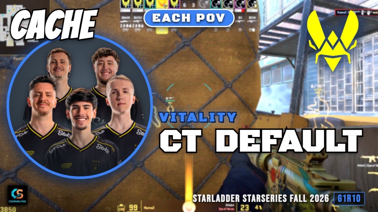 Vitality CT Default, lost mid control vs FURIA - Cache - StarLadder StarSeries Fall 2026