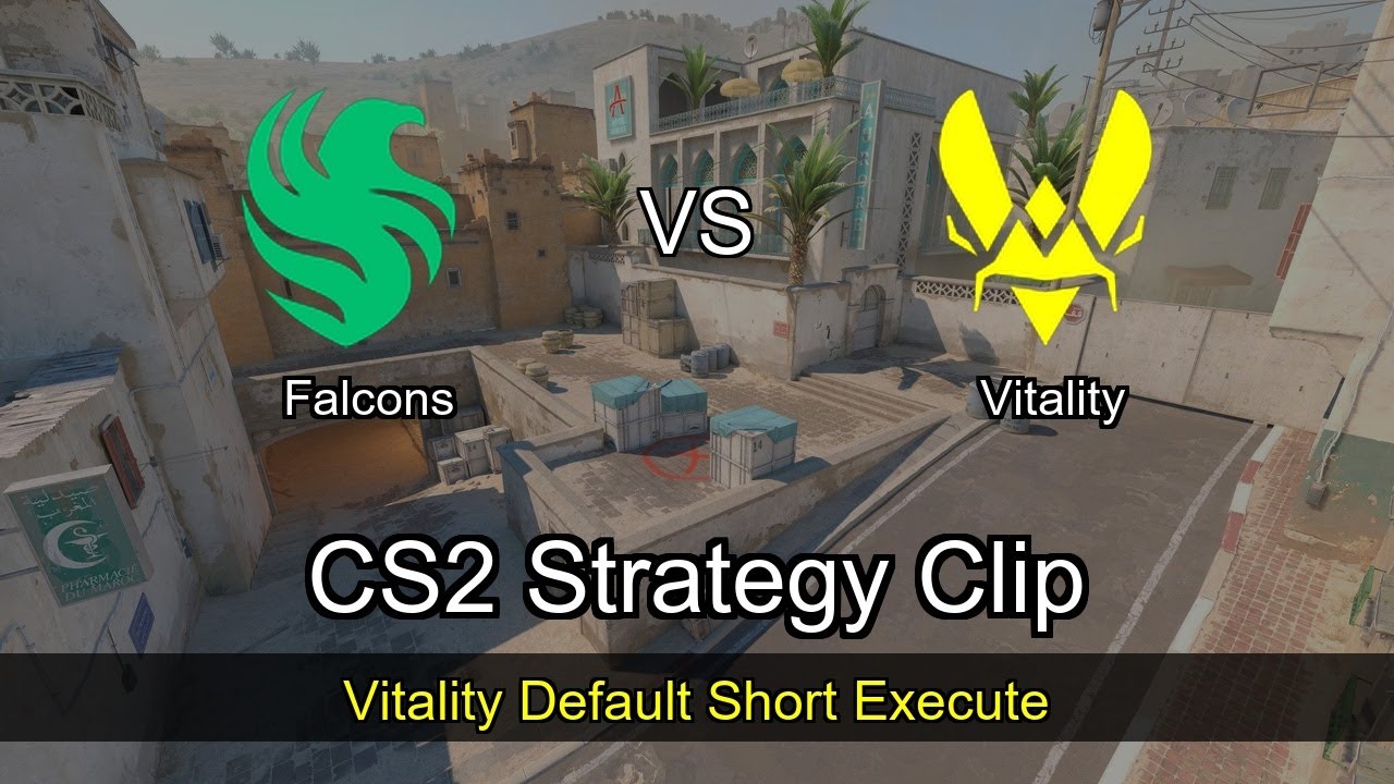 Vitality Default Short Execute vs Falcons - Dust2 - ESL Pro League Season 22