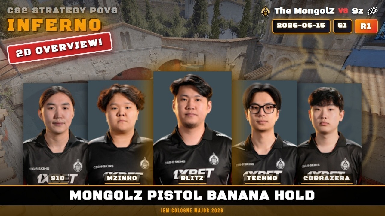 MongolZ Pistol Banana Hold vs 9z - Inferno - IEM Cologne Major 2026