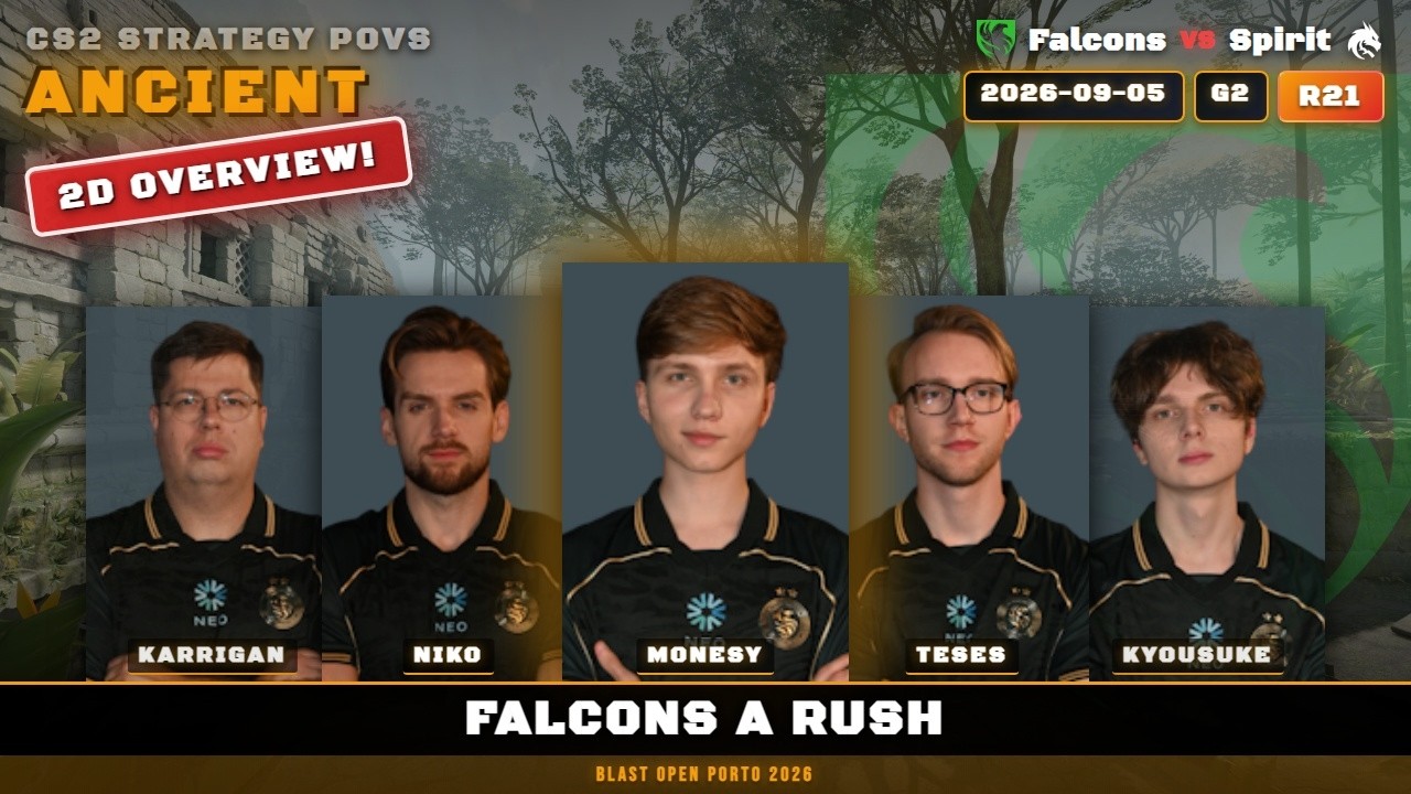 Falcons A Rush vs Spirit - Ancient - BLAST Open Porto 2026