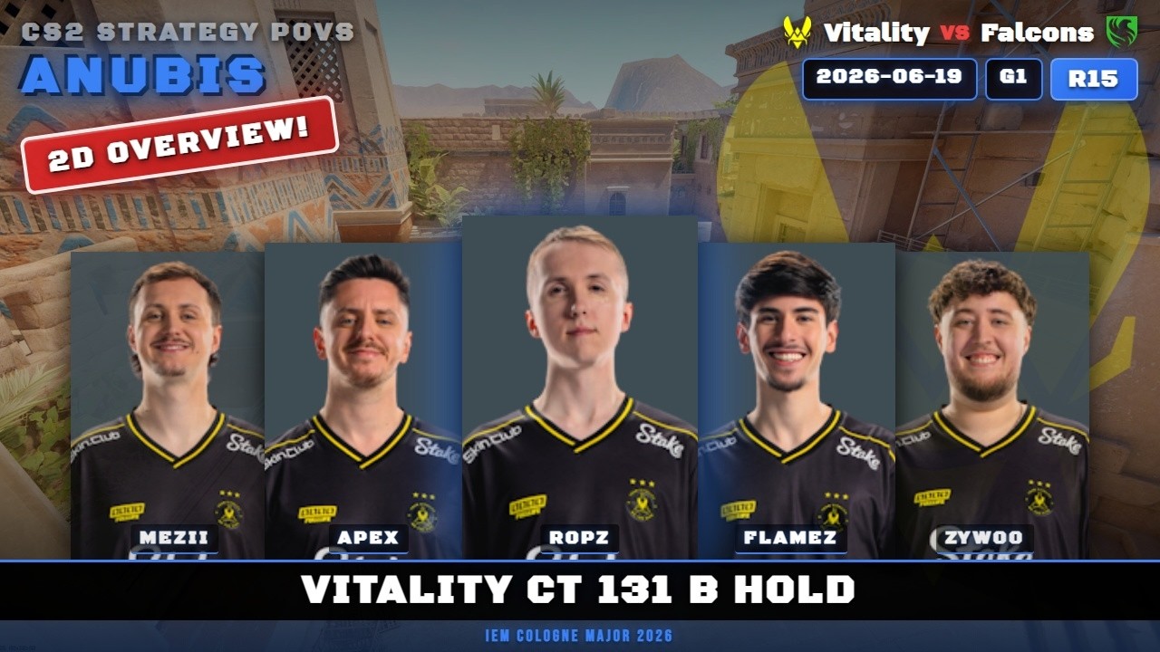 Vitality CT 131 B Hold vs Falcons - Anubis - IEM Cologne Major 2026