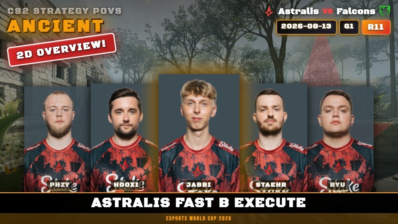 Astralis Fast B Execute vs Falcons - Ancient - Esports World Cup 2026