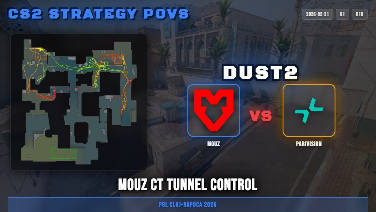 MOUZ CT Tunnel Control vs PARIVISION - Dust2 - PGL Cluj-Napoca 2026