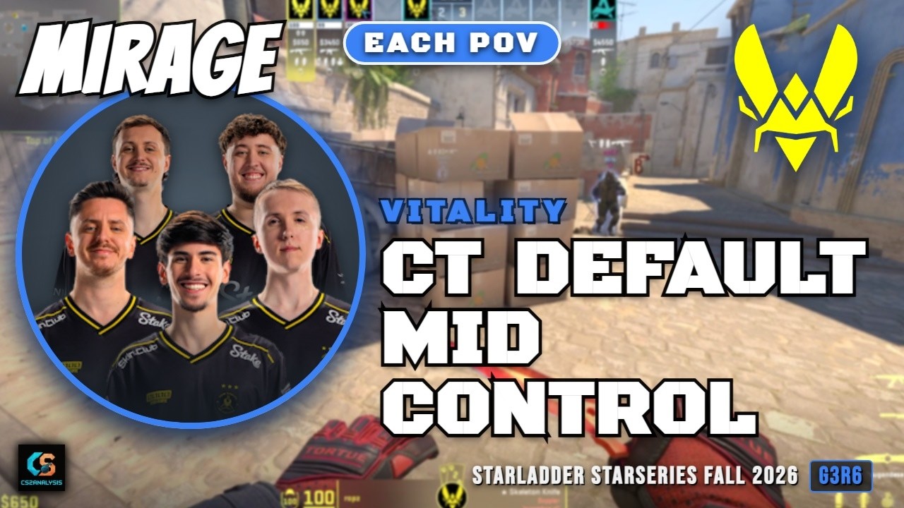 Vitality CT Default Mid Control vs Aurora - Mirage - StarLadder StarSeries Fall 2026