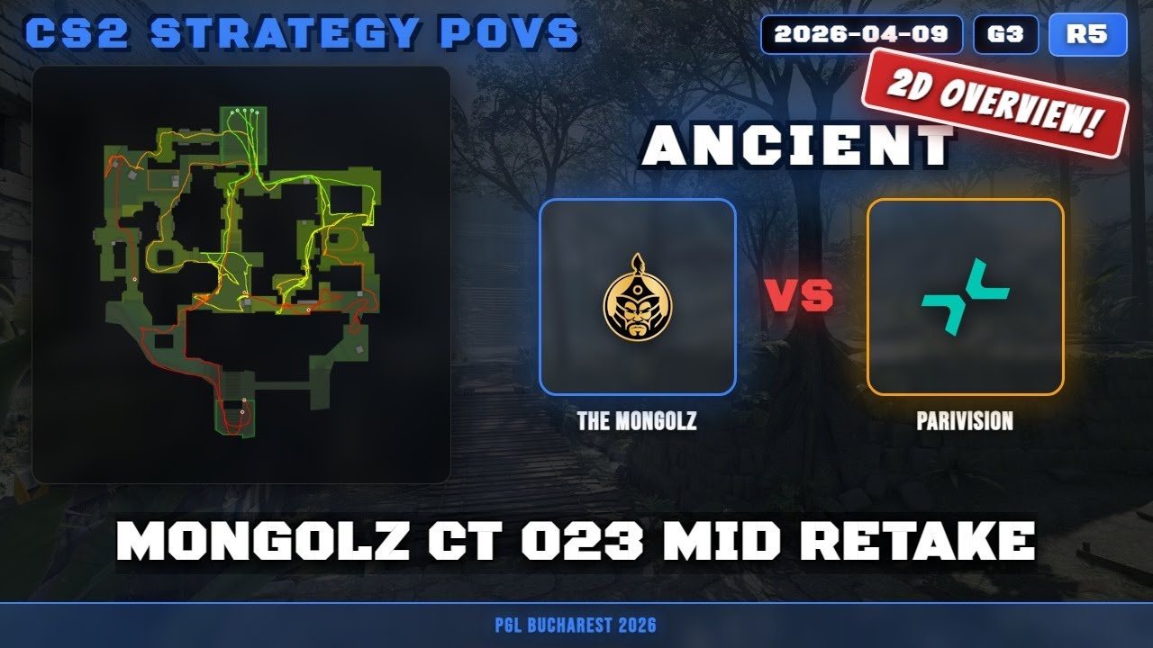 MongolZ CT 023 Mid Retake vs The MongolZ - Ancient - PGL Bucharest 2026