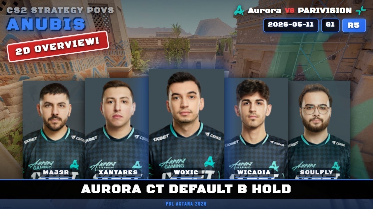 Aurora CT Default B Hold vs PARIVISION - Anubis - PGL Astana 2026