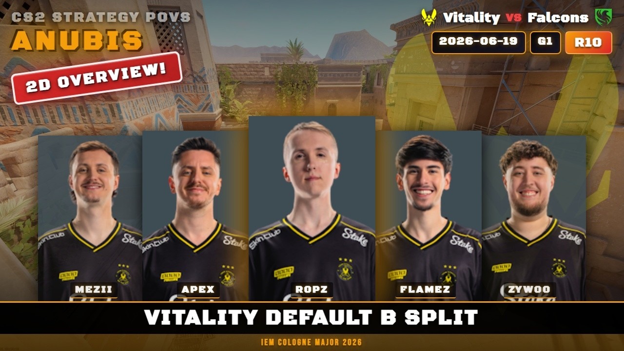 Vitality Default B Split vs Falcons - Anubis - IEM Cologne Major 2026
