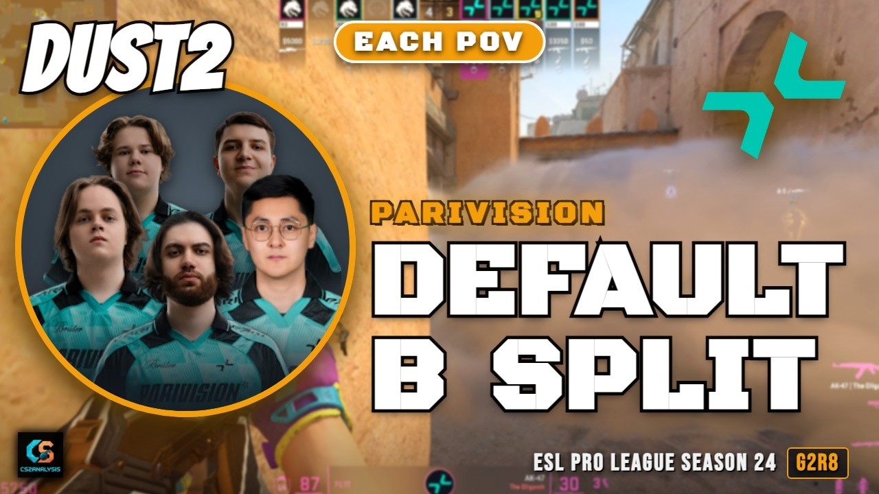 PARIVISION Default B Split vs Spirit - Dust2 - ESL Pro League Season 24
