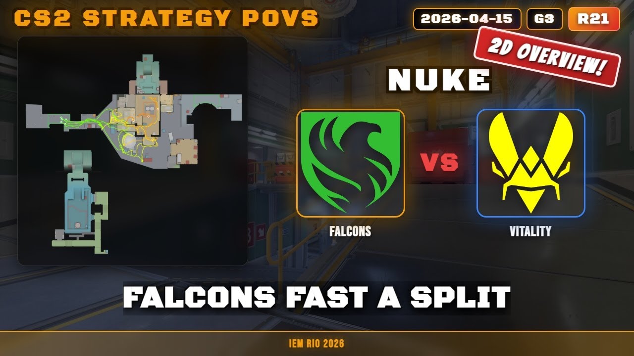 Falcons Fast A Split vs Vitality - Nuke - IEM Rio 2026