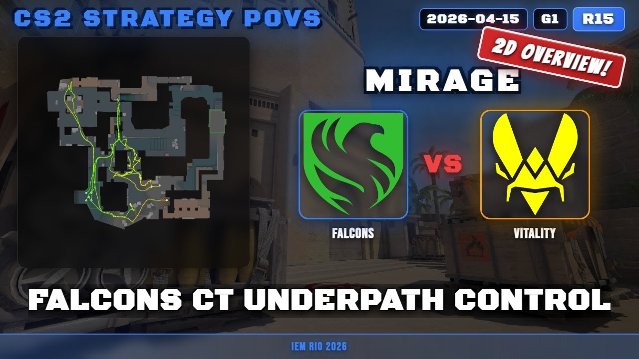 Falcons CT Underpath Control vs Vitality - Mirage - IEM Rio 2026