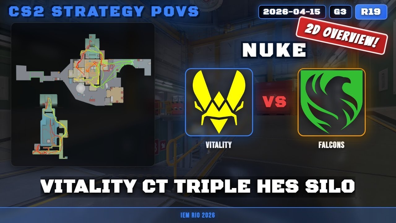 Vitality CT Triple HEs Silo vs Falcons - Nuke - IEM Rio 2026