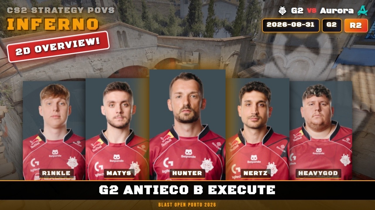 G2 AntiEco B Execute vs Aurora - Inferno - BLAST Open Porto 2026