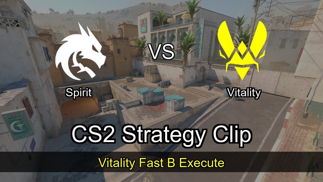 Vitality Fast B Execute vs Spirit - Dust2 - StarLadder Budapest Major 2025