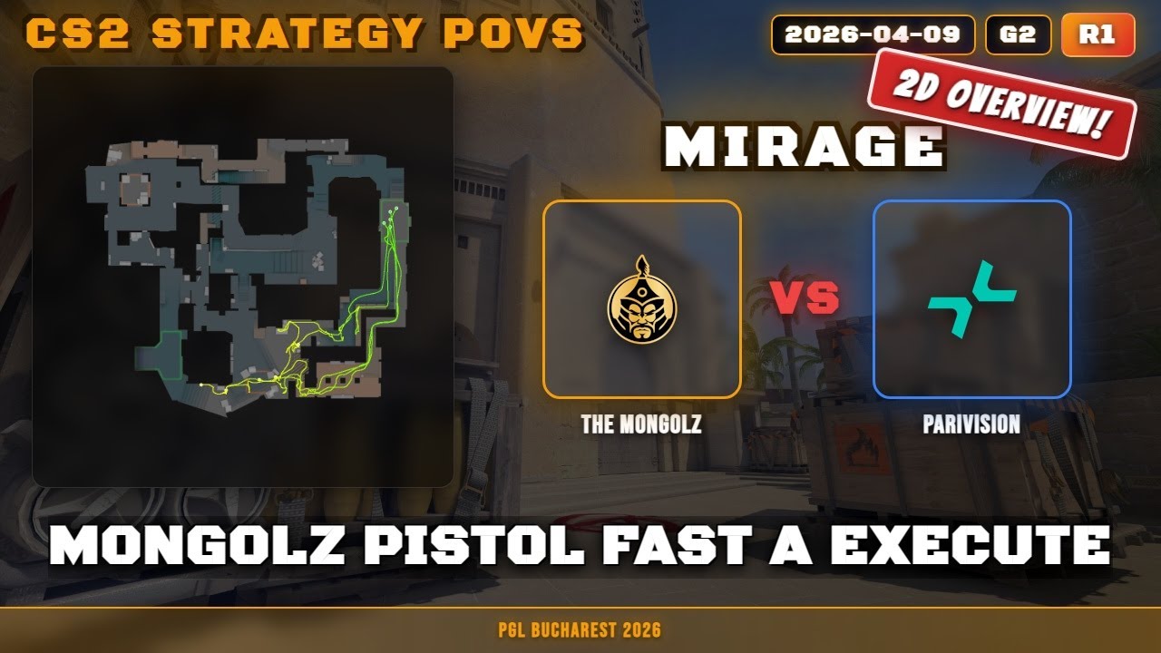 MongolZ Pistol Fast A Execute vs The MongolZ - Mirage - PGL Bucharest 2026