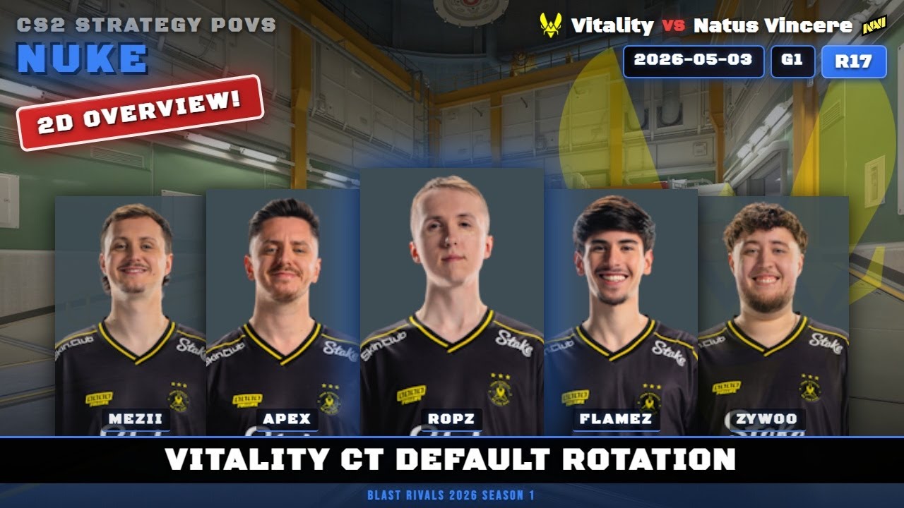 Vitality CT Default Rotation vs Natus Vincere - Nuke - BLAST Rivals 2026 Season 1