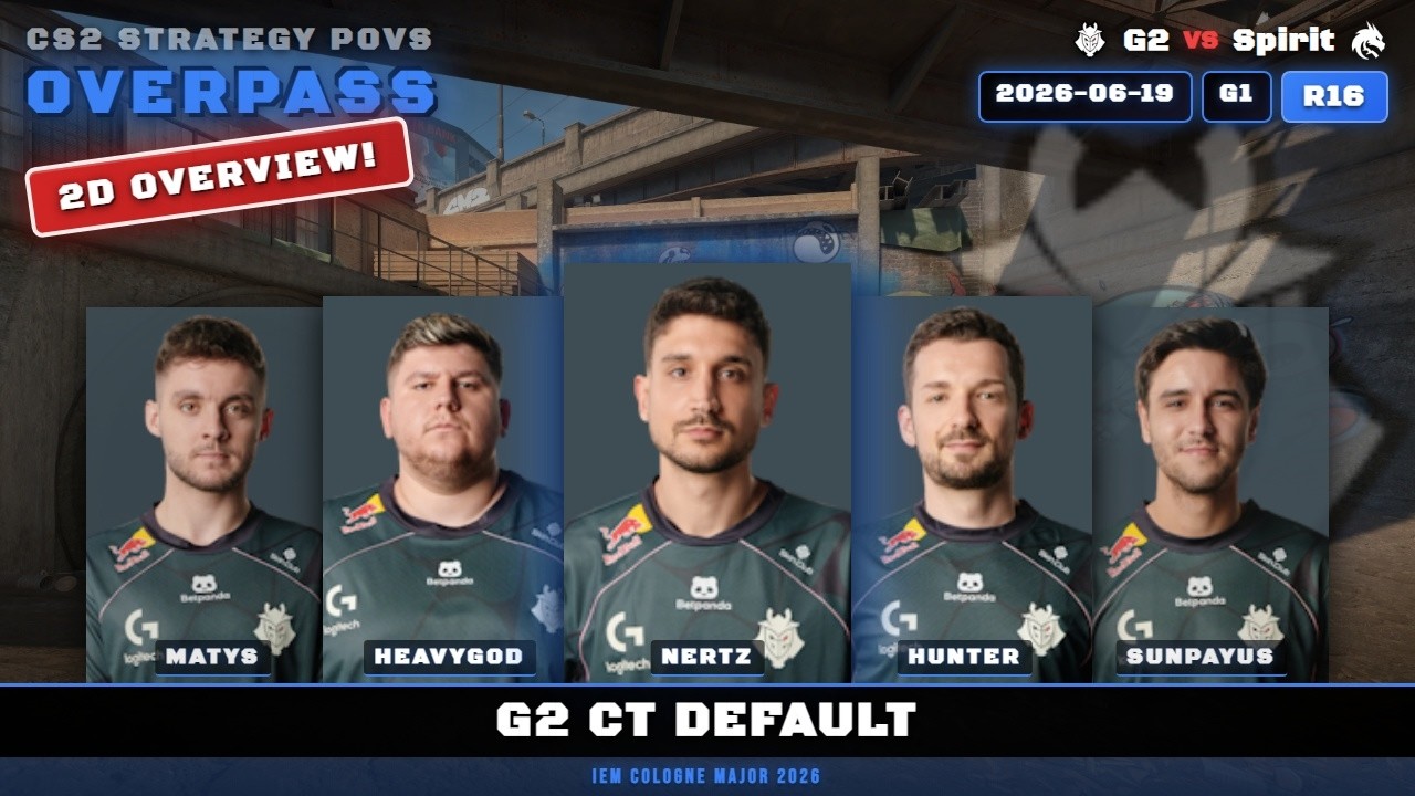G2 CT Default vs Spirit - Overpass - IEM Cologne Major 2026