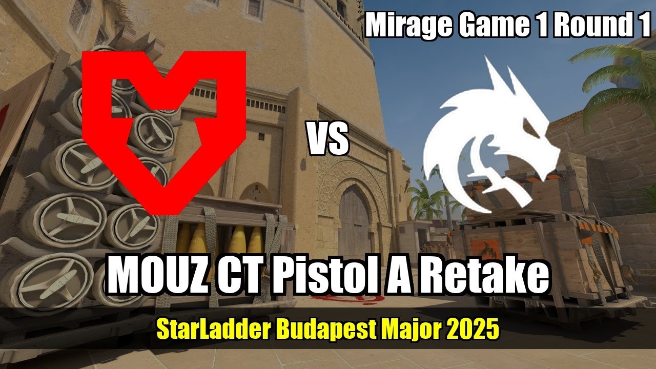 MOUZ CT Pistol A Retake vs Spirit - Mirage - StarLadder Budapest Major 2025