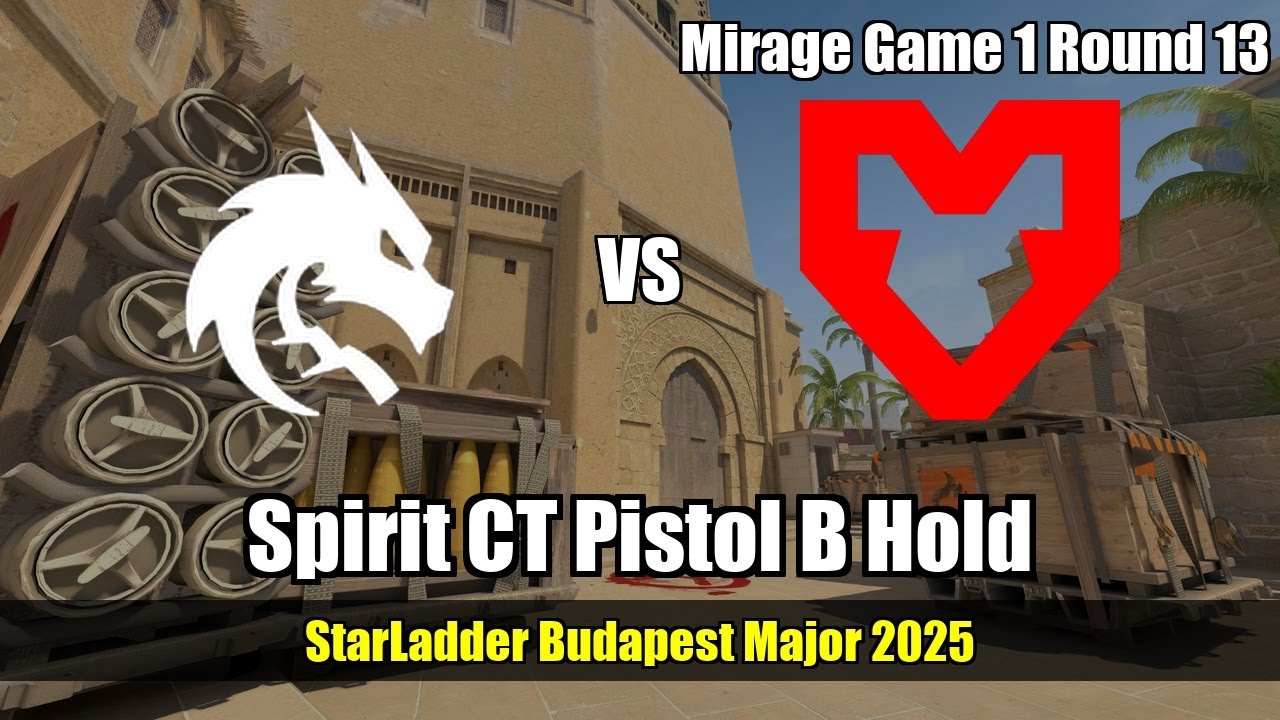 Spirit CT Pistol B Hold vs MOUZ - Mirage - StarLadder Budapest Major 2025