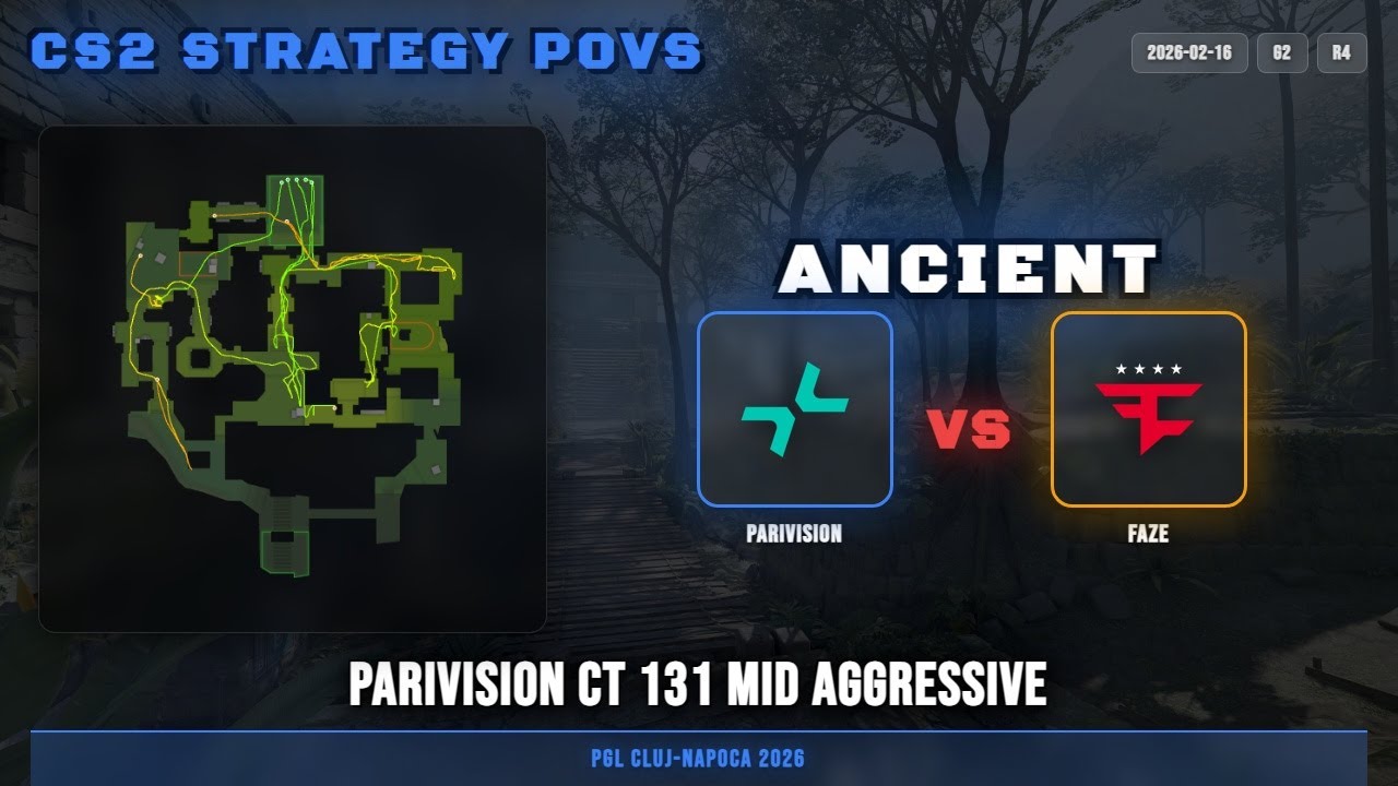 PARIVISION CT 131 Mid Aggressive vs FaZe - Ancient - PGL Cluj-Napoca 2026