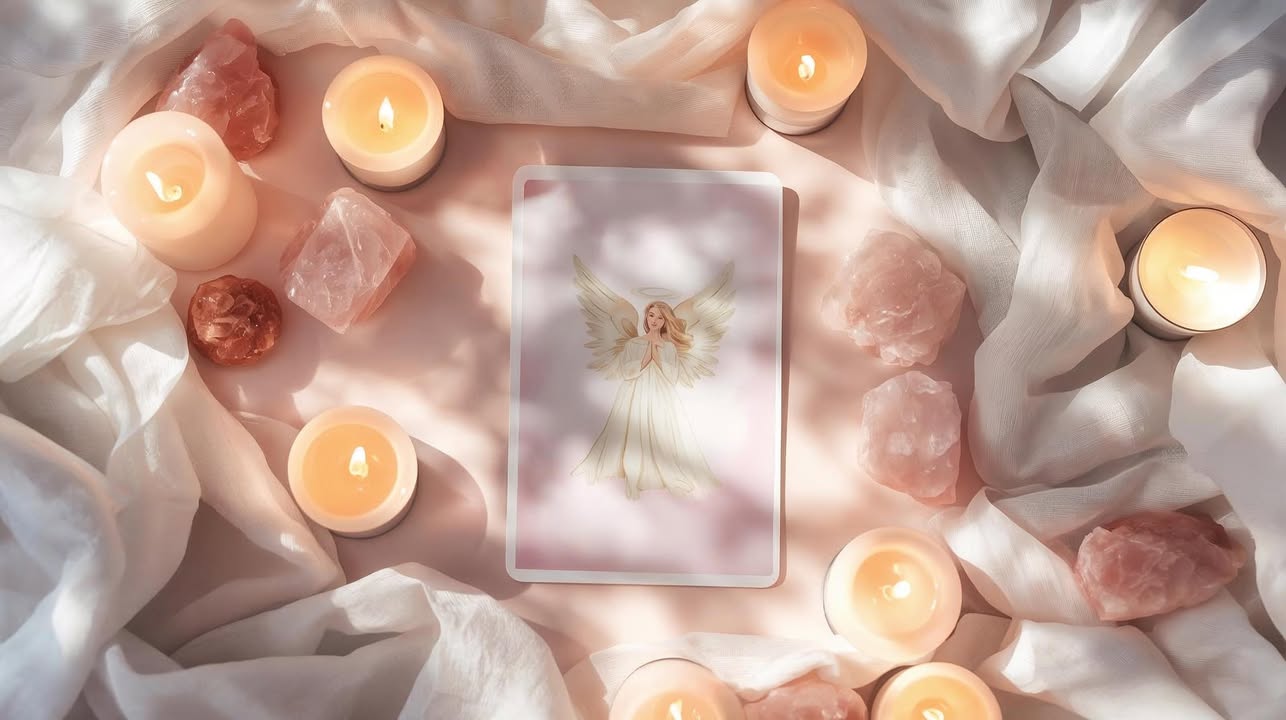 Kártyavetés asztalon, tarot pakli