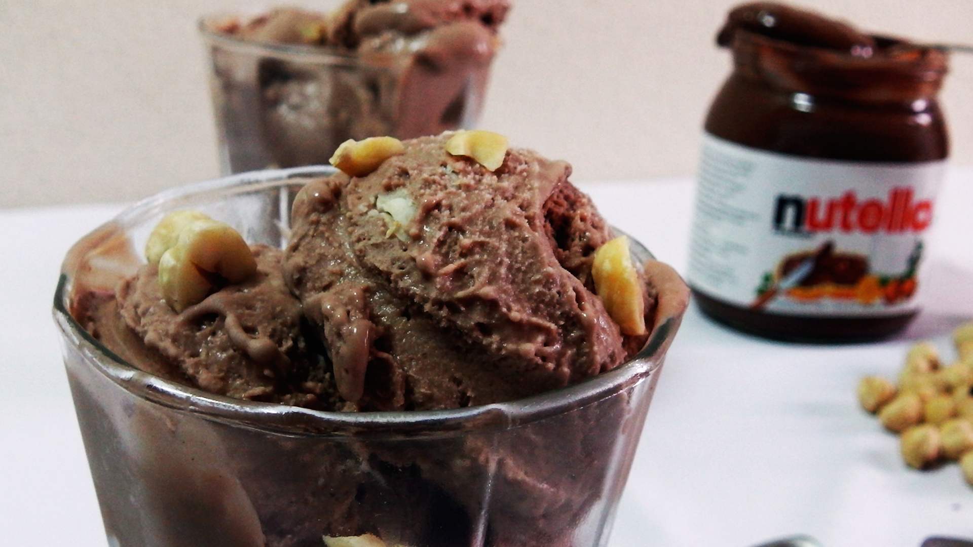 Nutella Hazelnut Ice Cream - Beat the Heat | Eggless - Without Ice Cream Maker