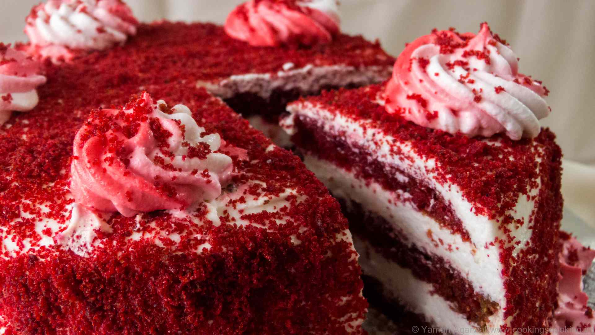 Red Velvet Cake Recipe / Cooker Cake / Eggless Baking Without Oven