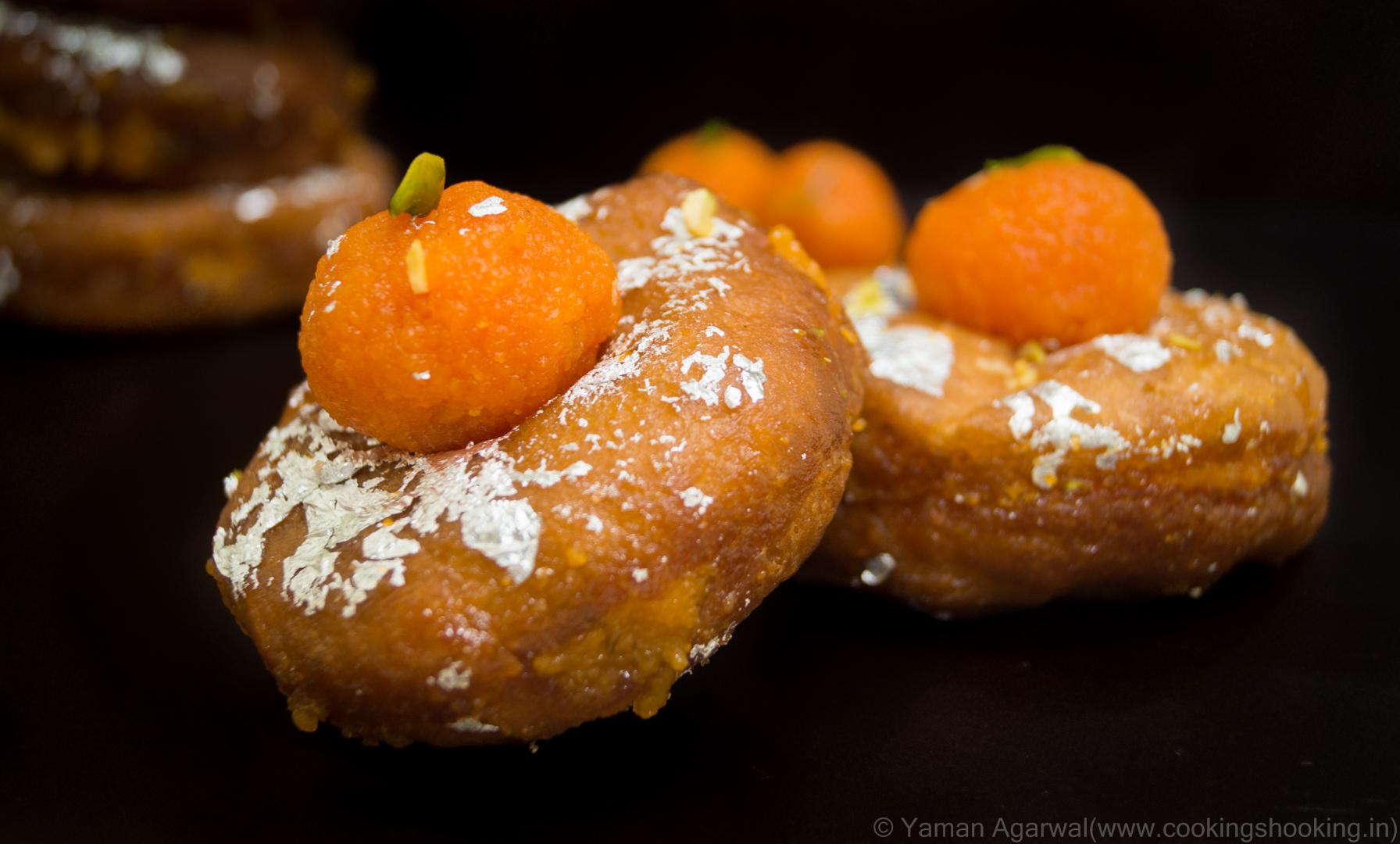 Motichoor Donuts Recipe, Motichoor Laddo filled Doughnuts | #FusionDiwali