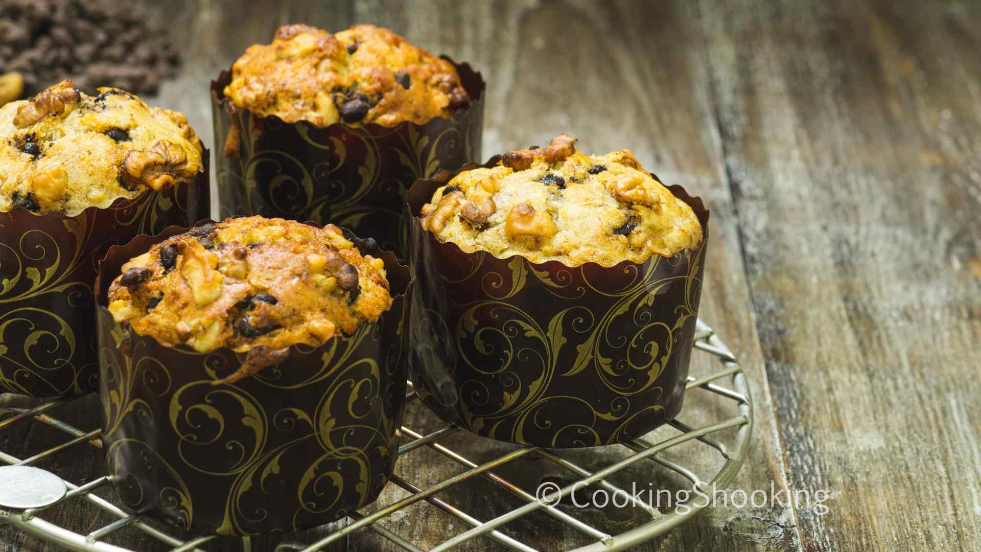 Eggless Banana Choco Chip Muffins in Cooker ~ Soft and Moist | Eggless Baking Without Oven