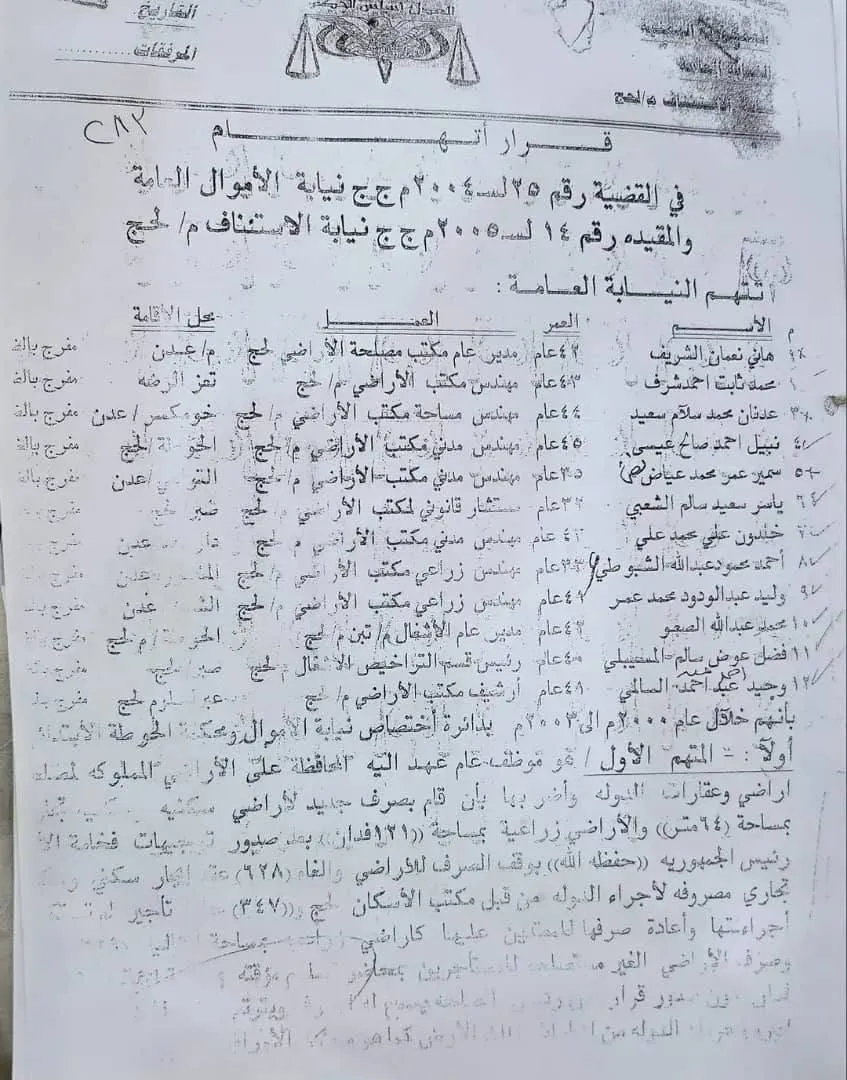 الاتحاد المدني لمكافحة الفساد: استمرار مدير مكتب أراضي لحج في منصبه رغم محاكمته يقوّض ثقة الرأي العام | الاتحاد المدني لمكافحة الفساد
