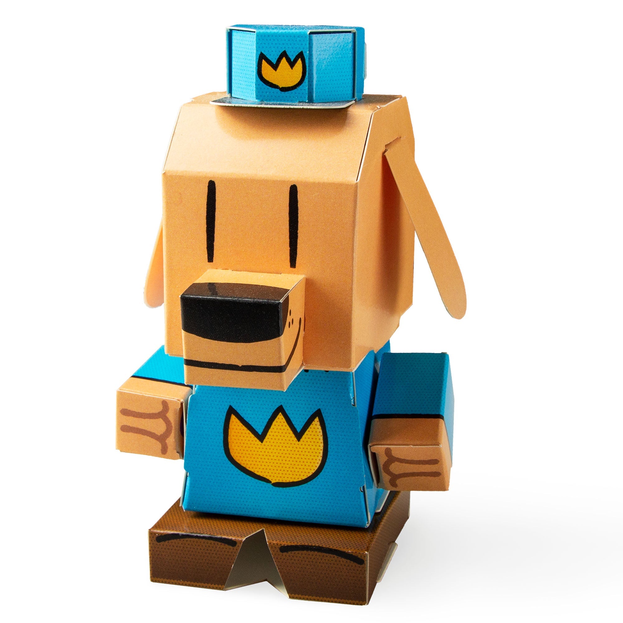 Dog Man CUBLES paperboard character fully assembled and posed