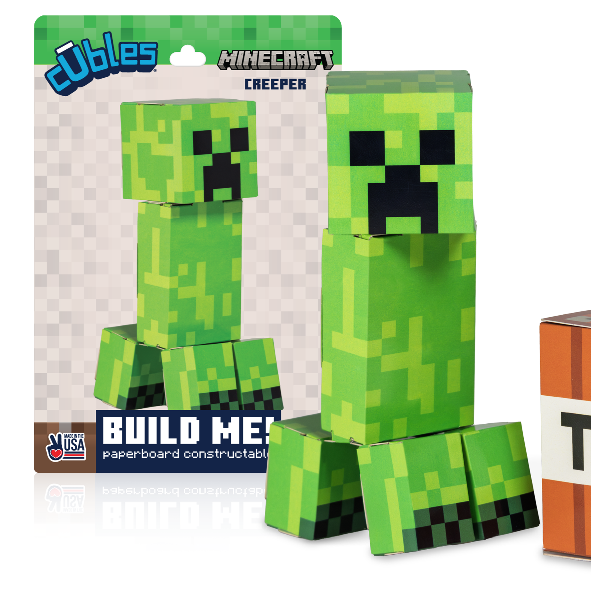 Minecraft Creeper CUBLES buildable figure product shot