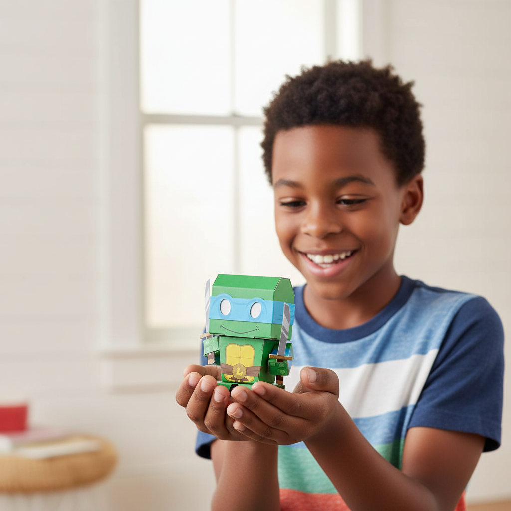 TMNT | Leonardo Cuble CUBLES product packaging flat-pack design