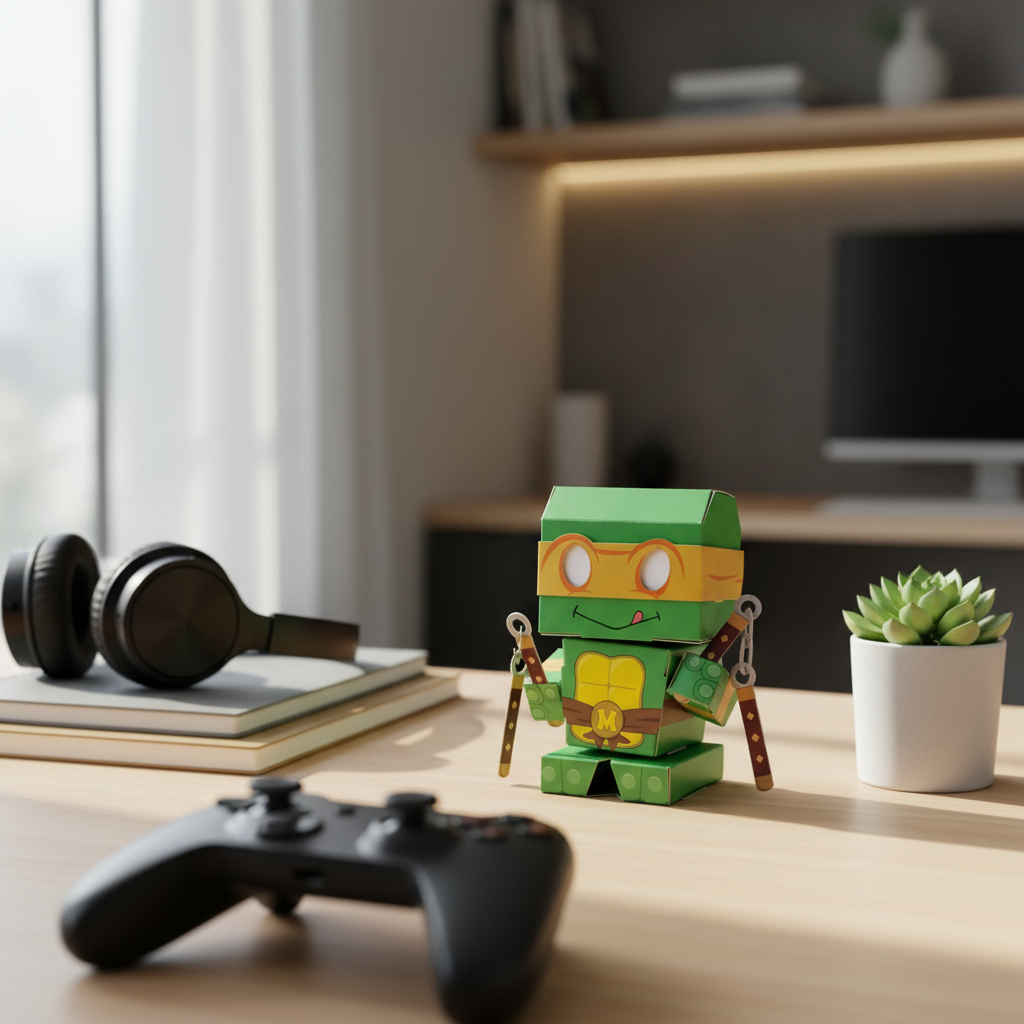 TMNT | Michelangelo Cuble CUBLES product packaging flat-pack design