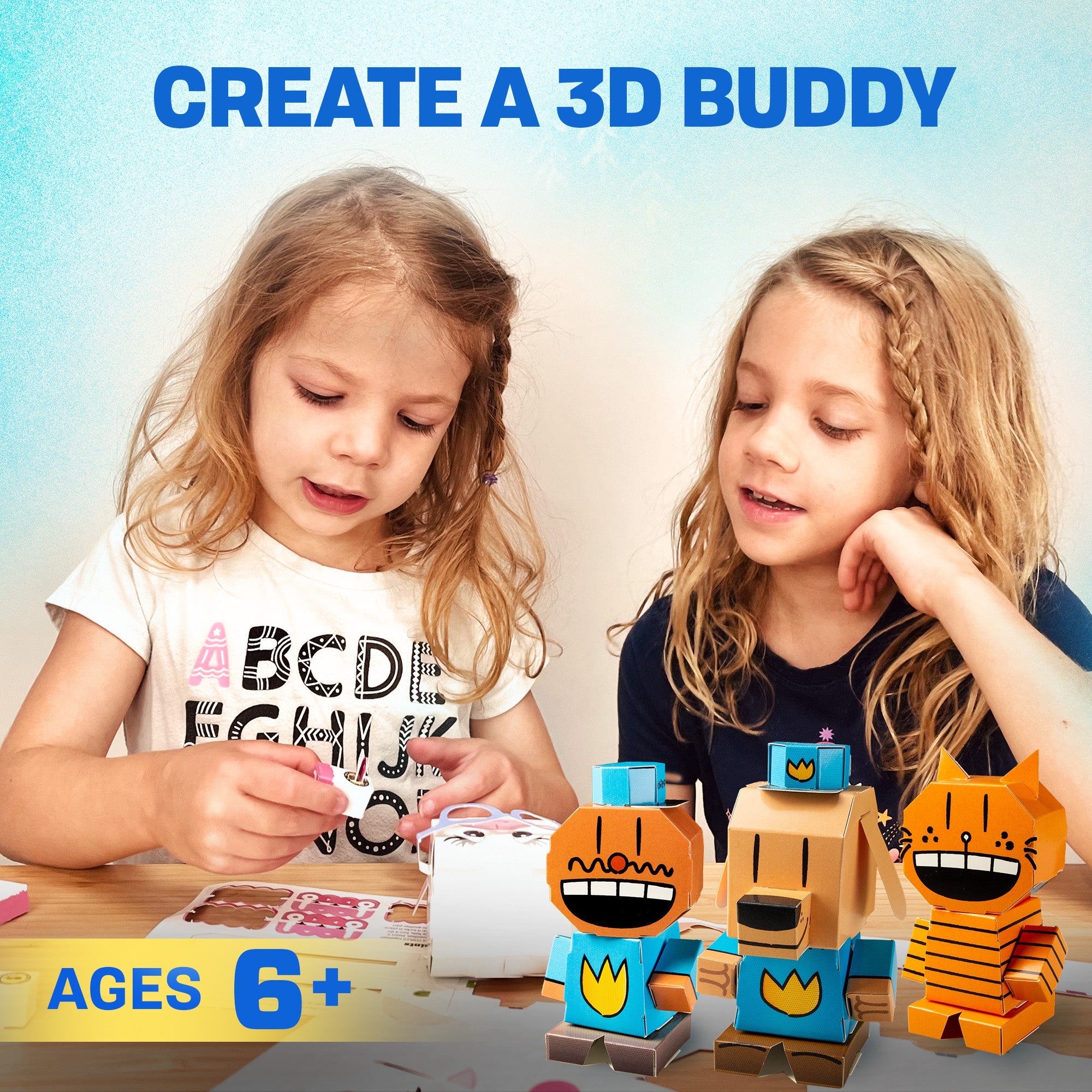 Dog Man Series Group Party Pack (Includes 6 Dog Man series CUBLES) CUBLES product packaging flat-pack design