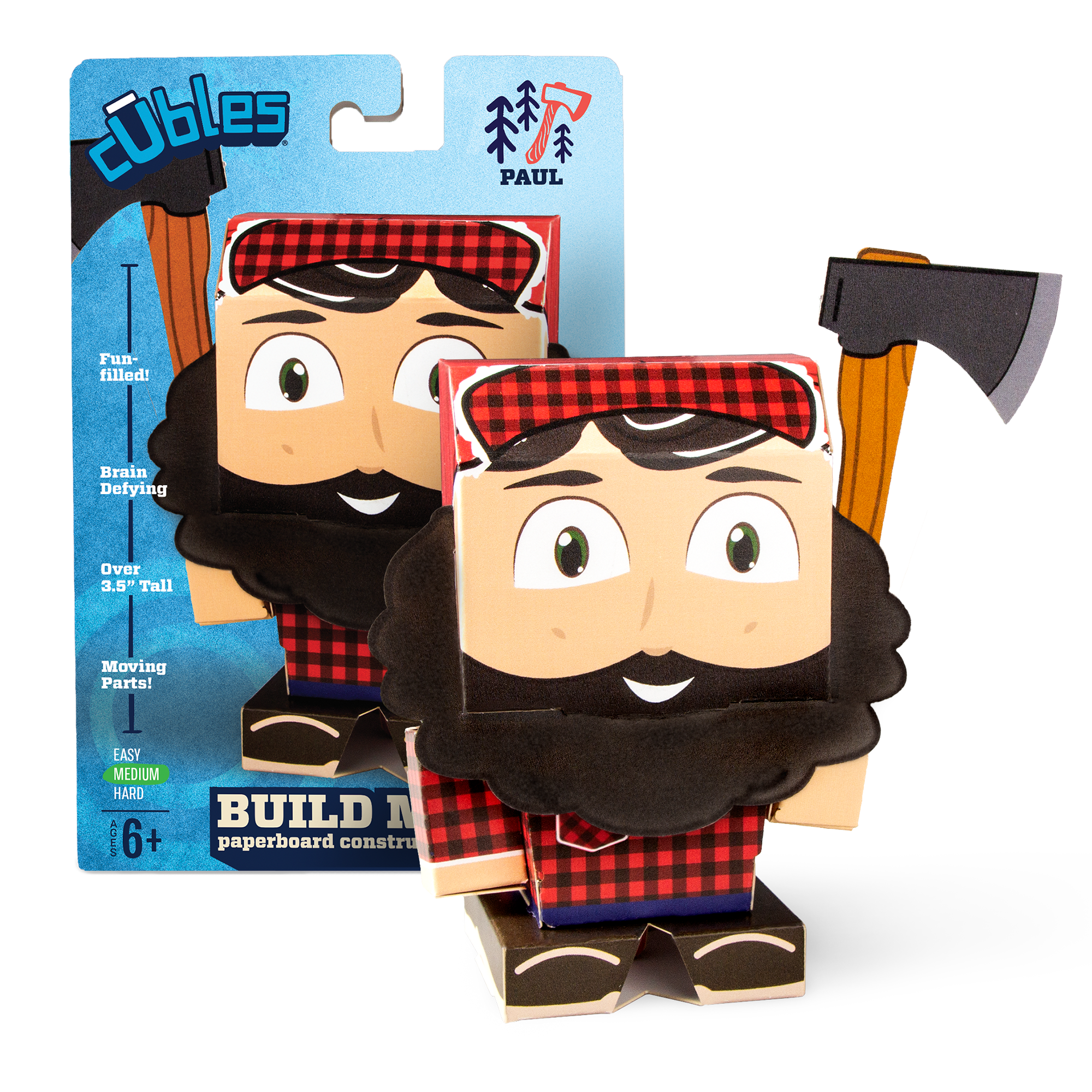 Paul Bunyan CUBLES buildable figure product shot