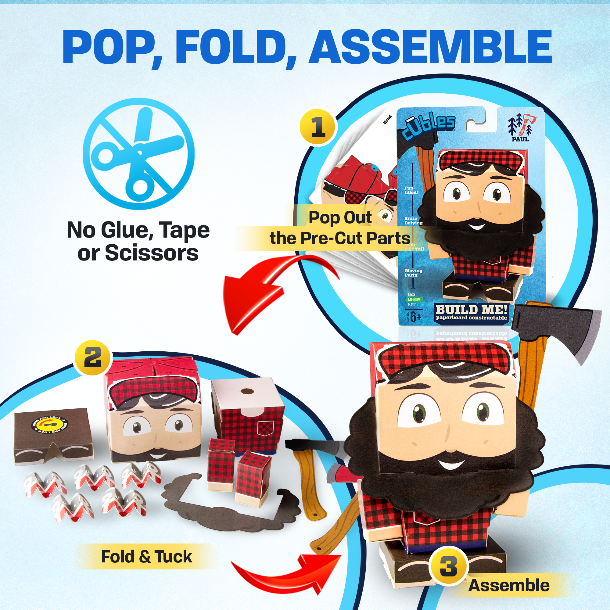 Paul Bunyan CUBLES character in action activity shot