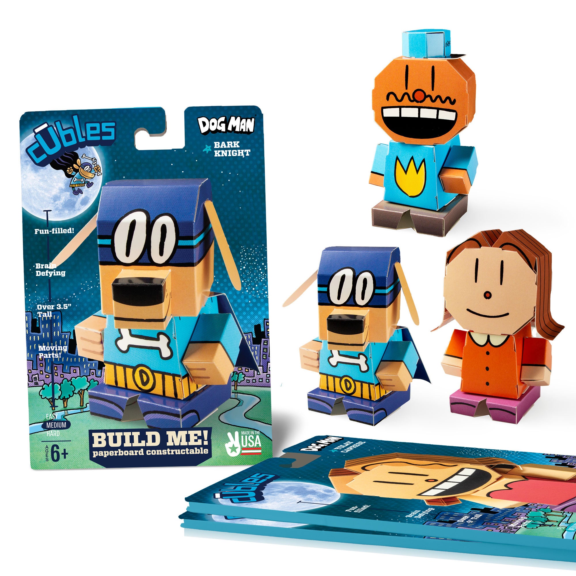 Dog Man Set (Chief, Sarah Hatoff, Bark Knight ) CUBLES buildable figure product shot