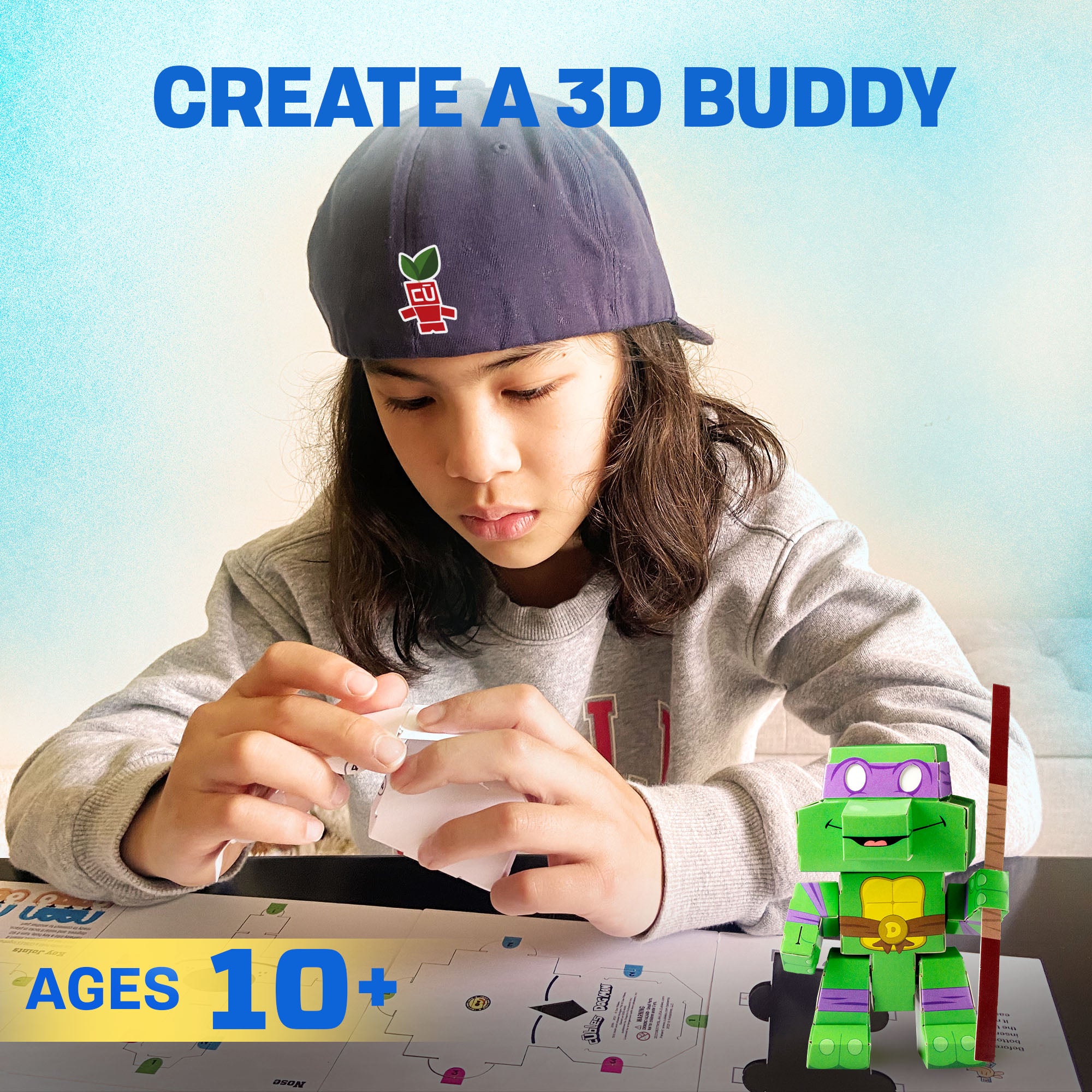 Teenage Mutant Ninja Turtles Donatello - Advanced CUBLES product packaging flat-pack design