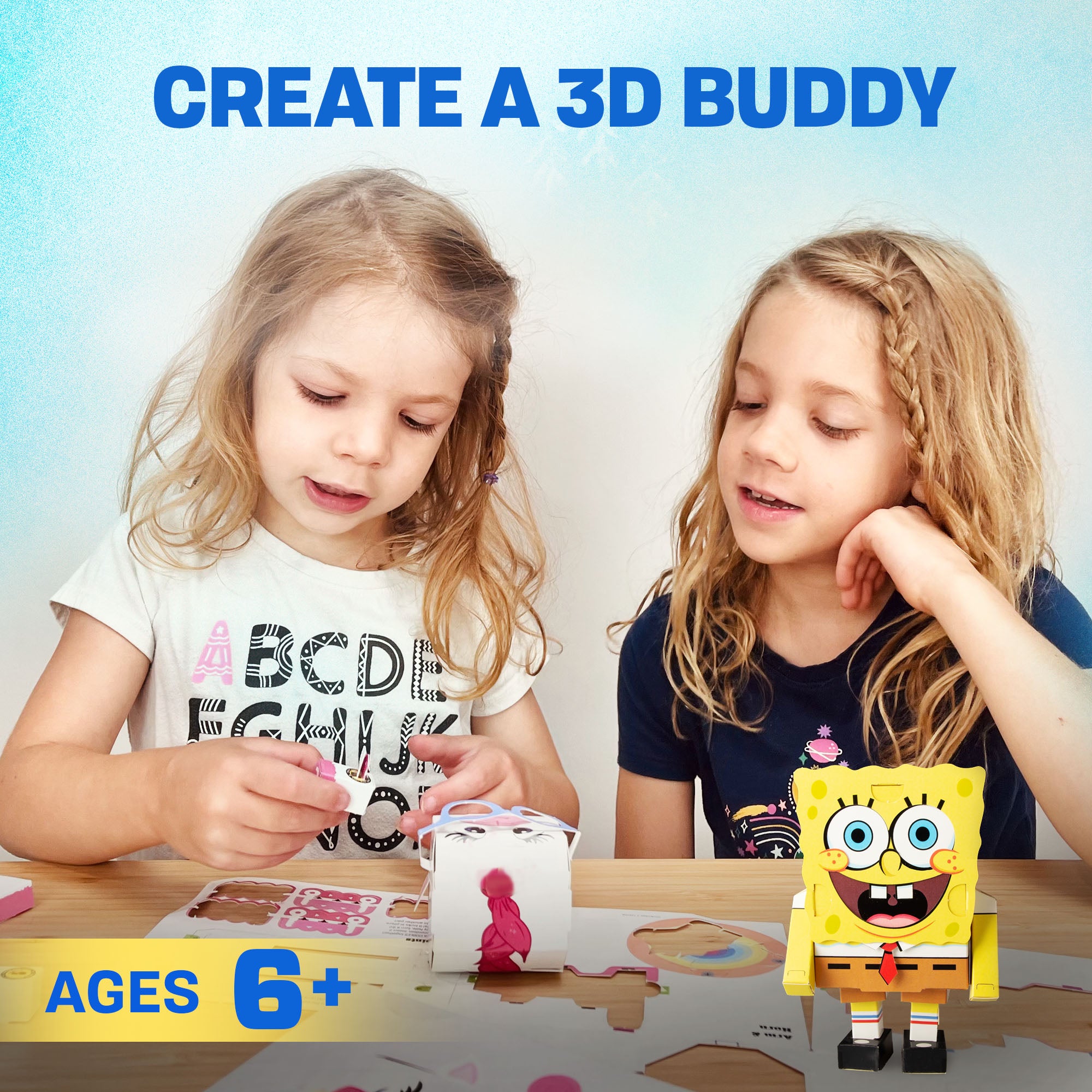 SpongeBob SquarePants CUBLES product packaging flat-pack design