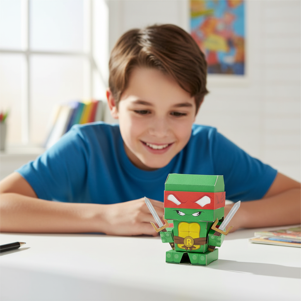 TMNT | Raphael Cuble CUBLES product packaging flat-pack design