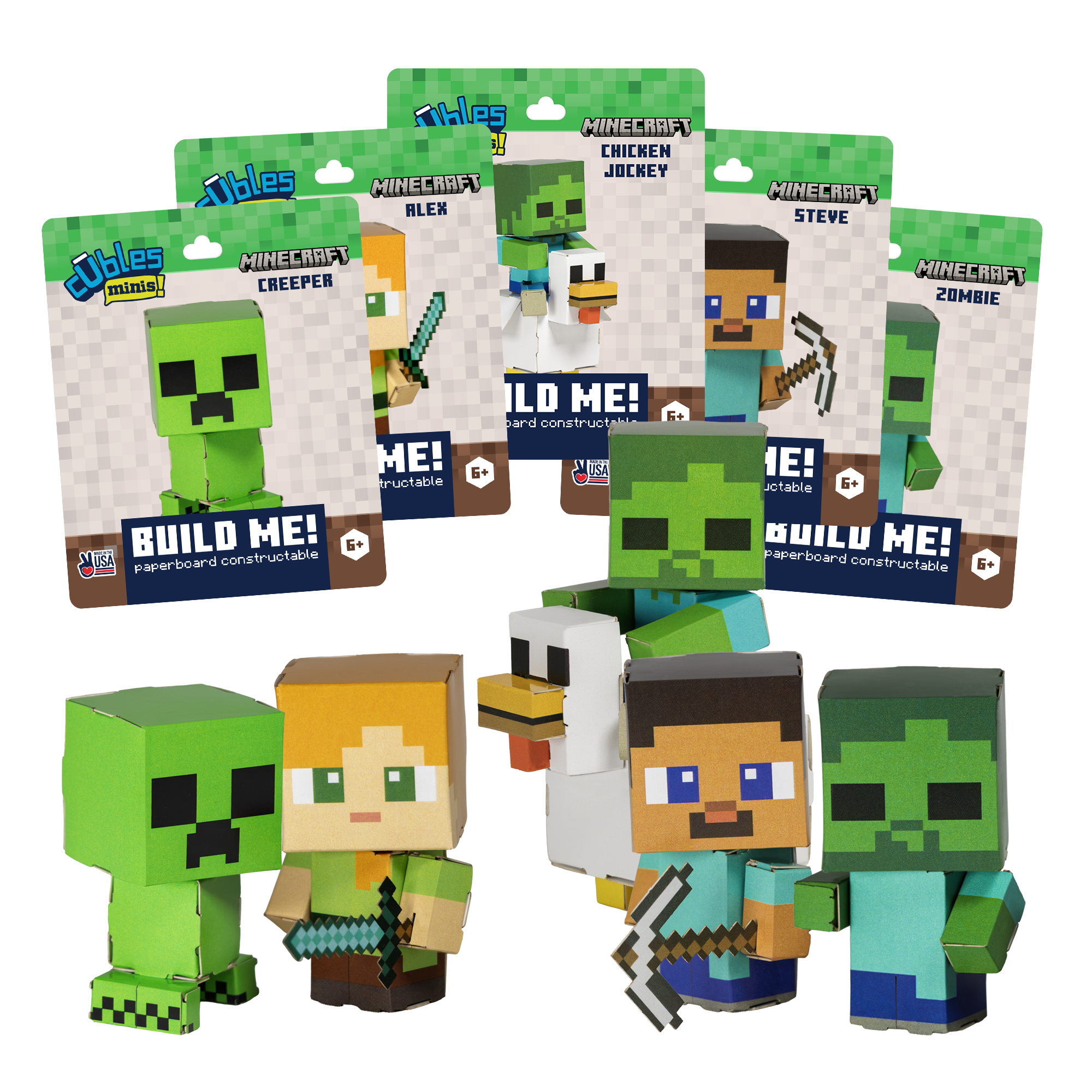 Minecraft Minis Pack Chicken Jockey Set CUBLES buildable figure product shot