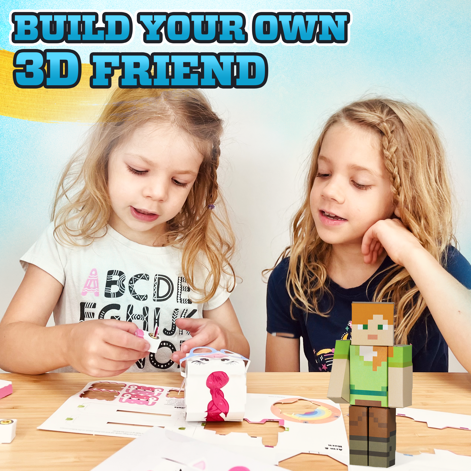 Minecraft Alex CUBLES product packaging flat-pack design