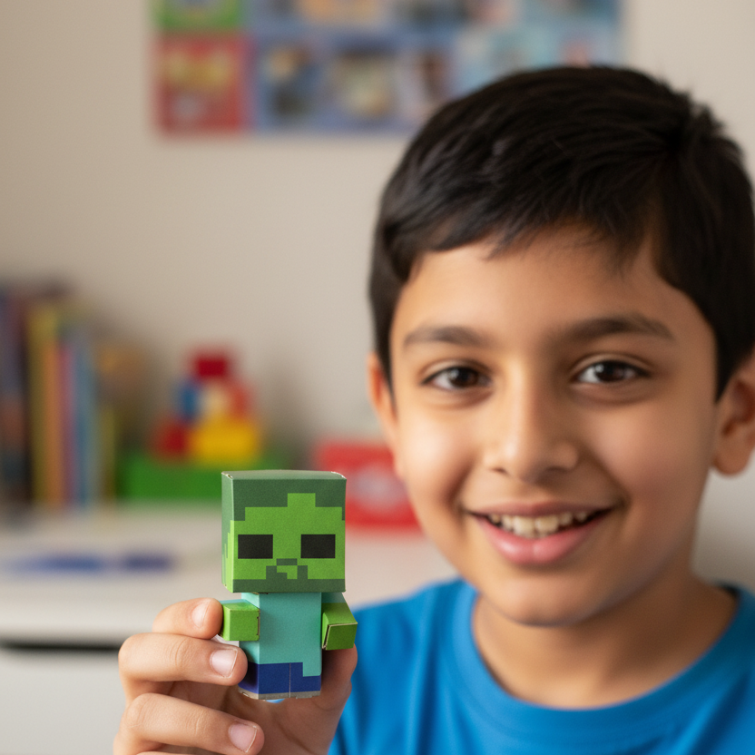 Minecraft Zombie Cuble Mini CUBLES buildable figure product shot