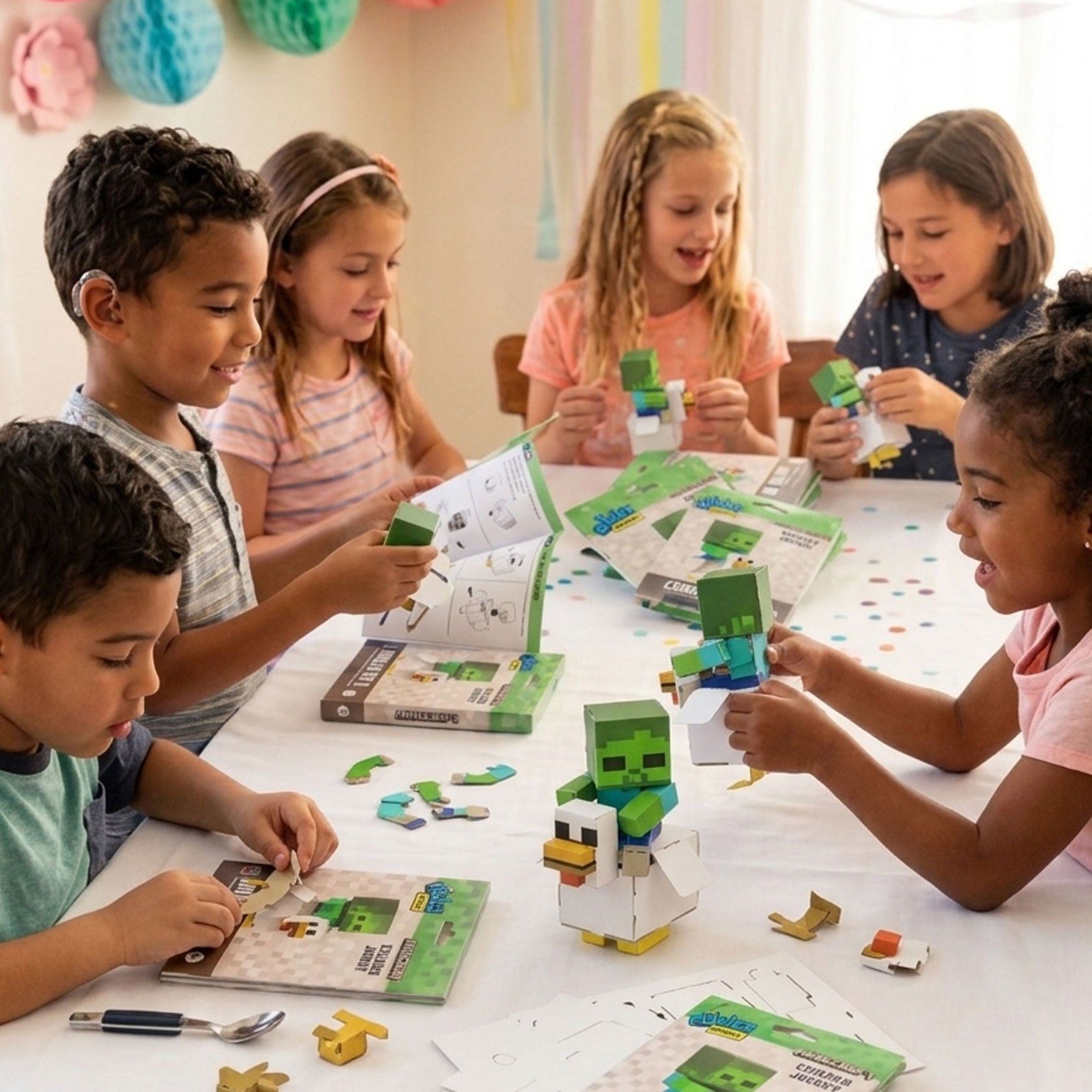 Kids building together