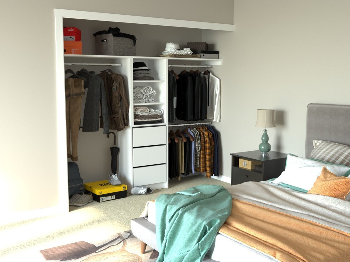Built-in Robes Fitzroy Design - Stylish wardrobe with hanging and shelving