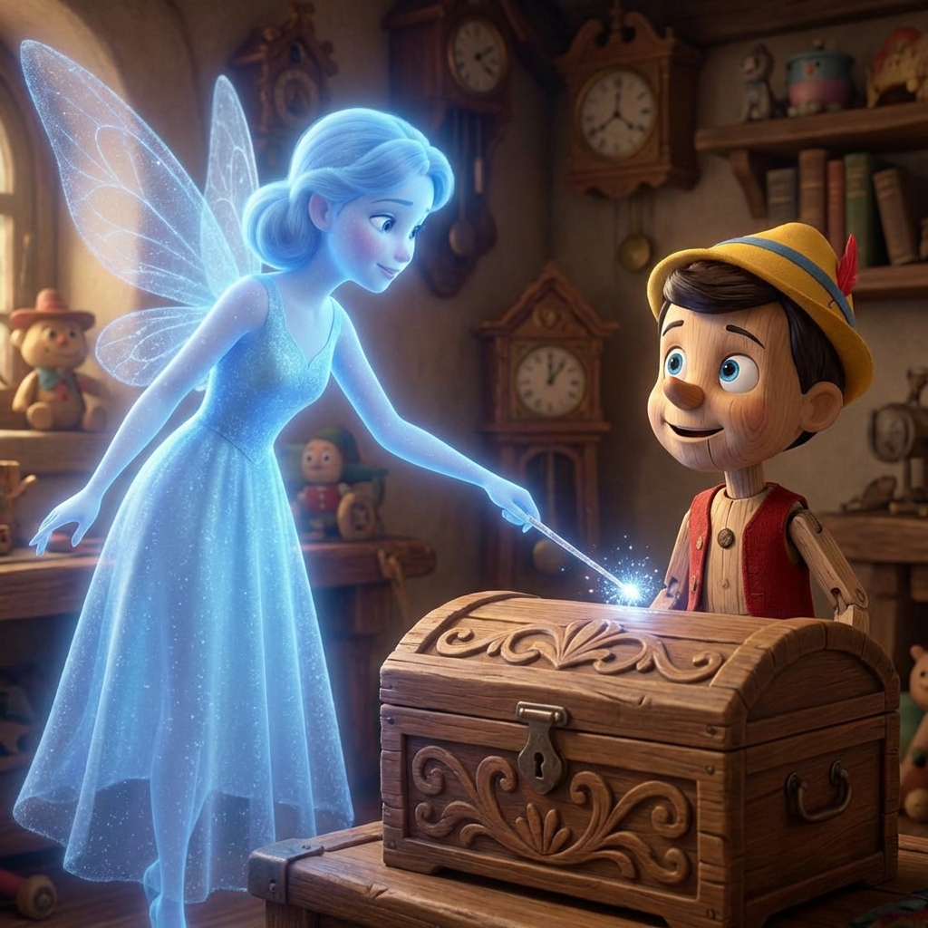 Pinocchio: The Echo of a Wooden Heart - Scene 2: When the peaceful night arrived, a bright star shone above. The Blue…