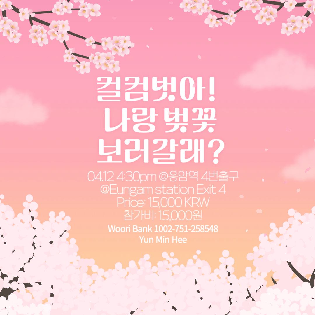 컬컴벗들과 벚꽃놀이갈랭?